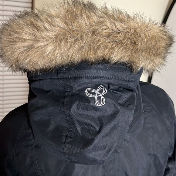 TNA Black Parka with Fur Trim - Picture 3 of 16